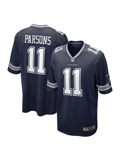 Men's Dallas Cowboys Micah Parsons Nike Navy Game Jersey 01