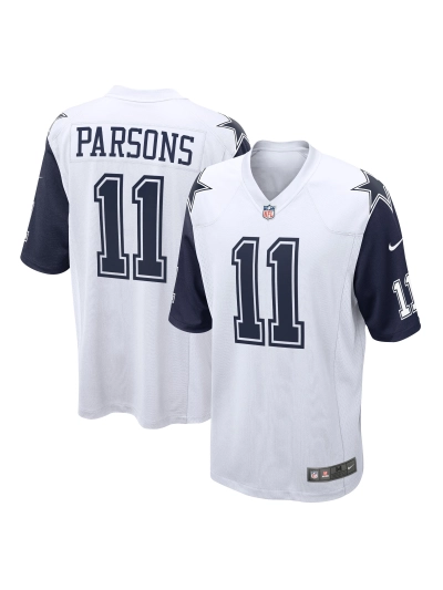 Men's Dallas Cowboys Micah Parsons Nike White Alternate Game Jersey 01