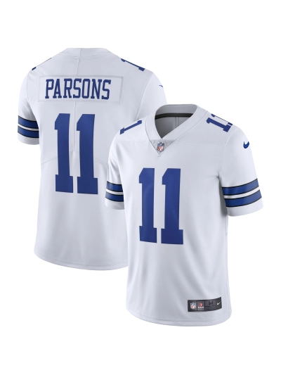 Men's Dallas Cowboys Micah Parsons Nike White Vapor F.U.S.E. Limited Jersey-Blue 11 01