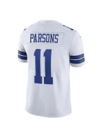 Men's Dallas Cowboys Micah Parsons Nike White Vapor F.U.S.E. Limited Jersey-Blue 11