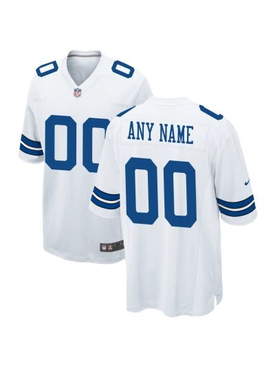 Men's Dallas Cowboys Nike White Custom Game Jersey 01