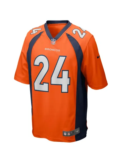 Men's Denver Broncos Champion Bailey Nike Orange Game Retired Player Jersey 02