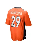 Men's Denver Broncos JaQuan McMillian Nike Orange Team Game Jersey