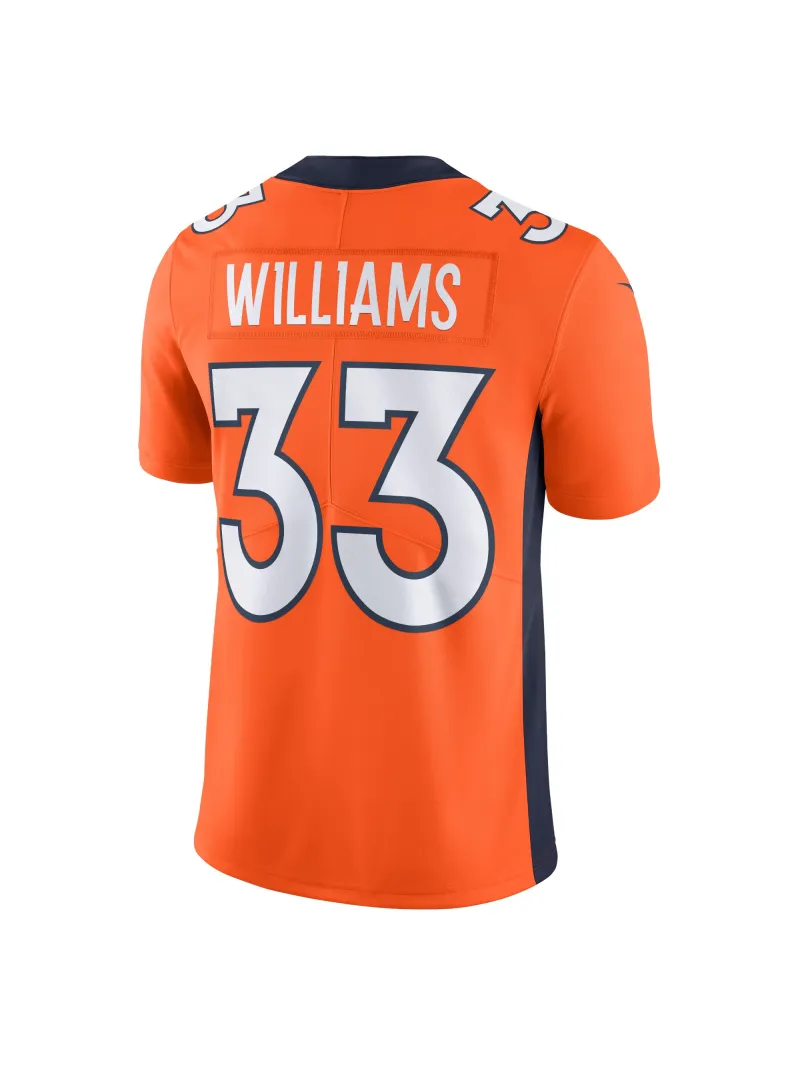 Men's Denver Broncos Javonte Williams Nike Orange Vapor Untouchable Limited Edition Jersey