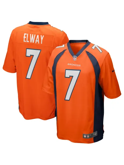 Men's Denver Broncos John Elway Nike Orange Game Retired Player Jersey 01