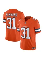 Men's Denver Broncos Justin Simmons Nike Orange Vapor FUSE Limited Jersey