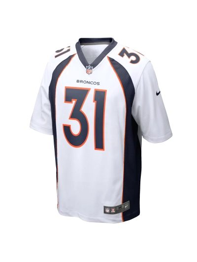 Men's Denver Broncos Justin Simmons Nike White Game Jersey 02