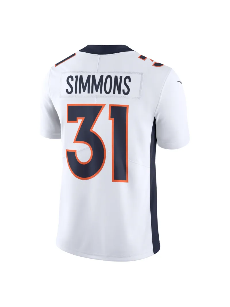 Men's Denver Broncos Justin Simmons Nike White Vapor Untouchable Limited Edition Jersey