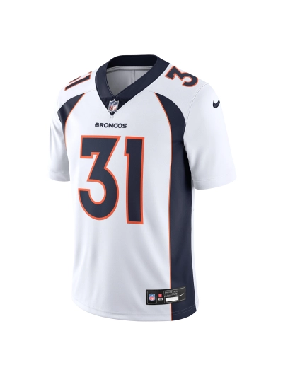 Men's Denver Broncos Justin Simmons Nike White Vapor Untouchable Limited Edition Jersey 02