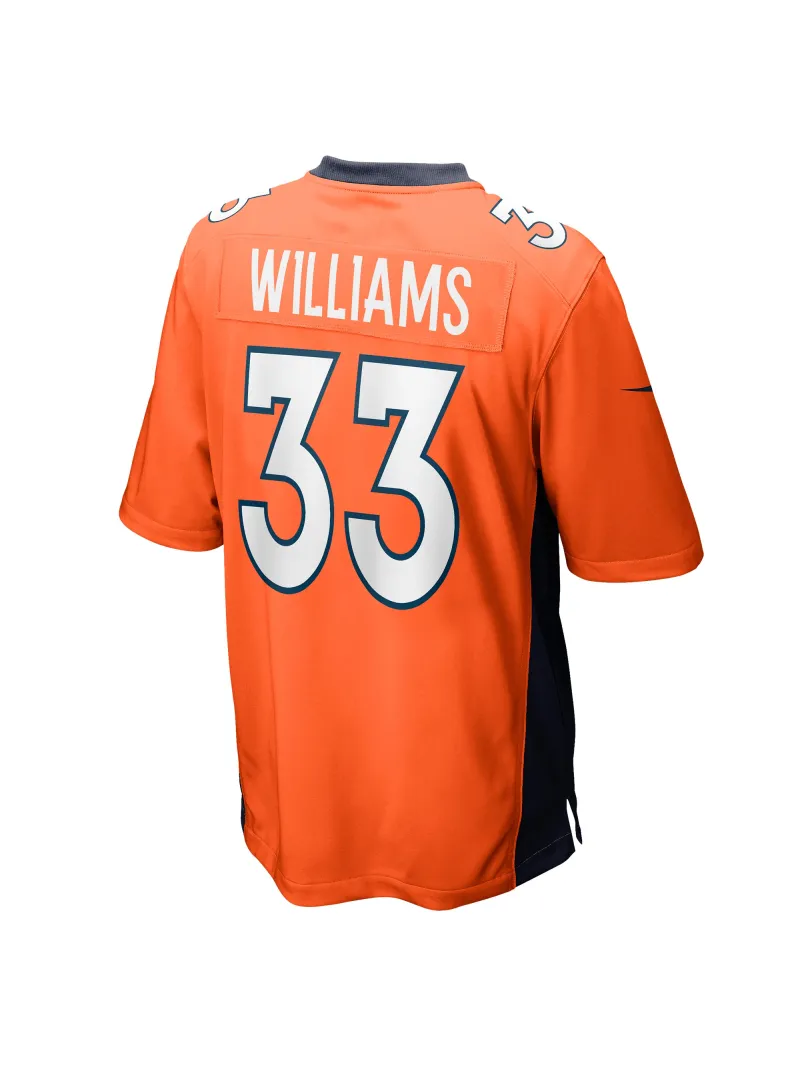 Men's Denver Broncos Javonte Williams Nike Orange Players Game Jersey