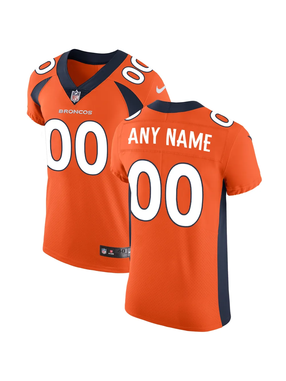 Men's Denver Broncos Nike Orange Vapor Untouchable Custom Elite Jersey
