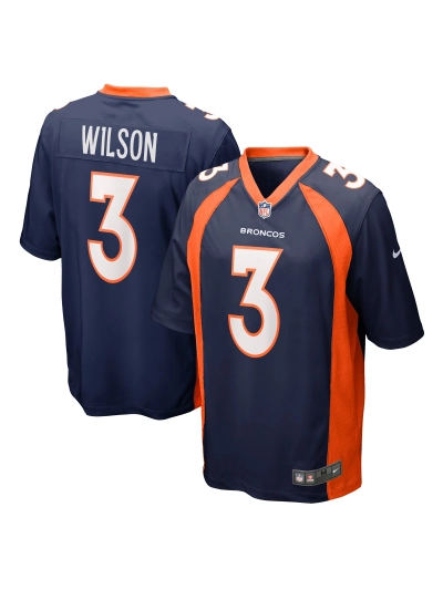 Men's Denver Broncos Russell Wilson Nike Navy Alternate Game Jersey 01