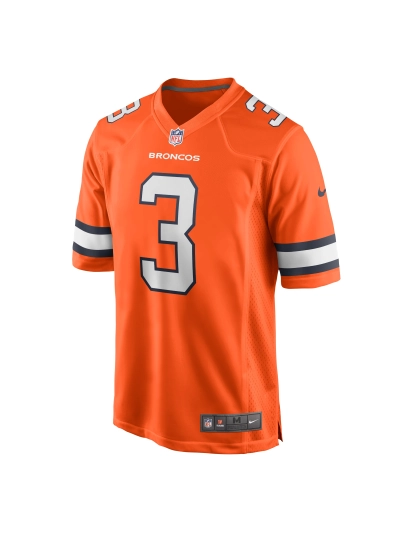 Men's Denver Broncos Russell Wilson Nike Orange Alternate Game Jersey 02