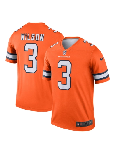 Men's Denver Broncos Russell Wilson Nike Orange Alternate Legends Jersey 01