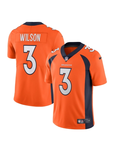 Men's Denver Broncos Russell Wilson Nike Orange Team Vapor Limited Edition Jersey 01