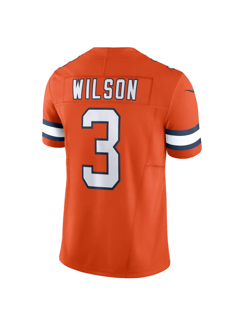 Men's Denver Broncos Russell Wilson Nike Orange Vapor FUSE Limited Jersey
