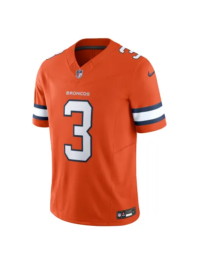 Men's Denver Broncos Russell Wilson Nike Orange Vapor FUSE Limited Jersey 02