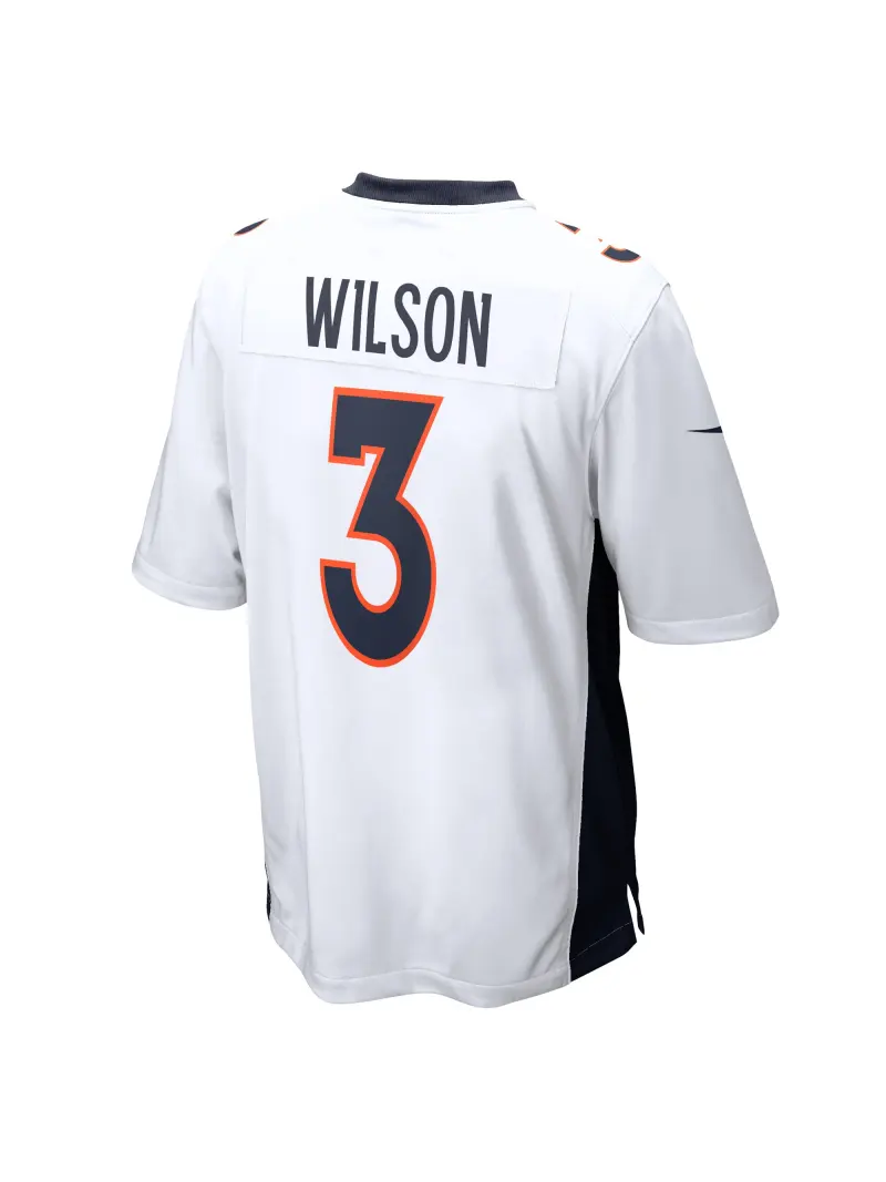 Men's Denver Broncos Russell Wilson Nike White Game Jersey