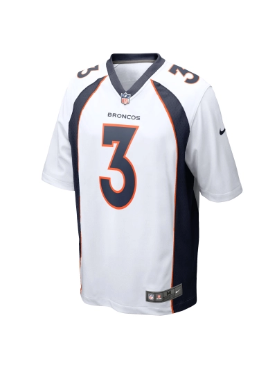 Men's Denver Broncos Russell Wilson Nike White Game Jersey 02