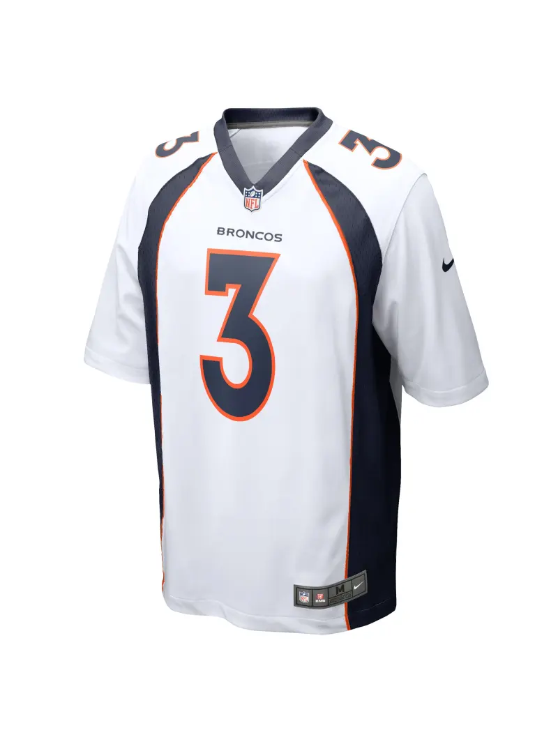 Men's Denver Broncos Russell Wilson Nike White Game Jersey