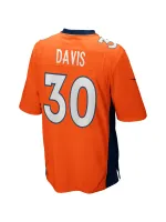 Men's Denver Broncos Terrell Davis Nike Orange Game Retired Player Jersey