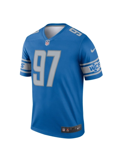 Men's Detroit Lions Aidan Hutchinson Nike Blue Legends Jersey 02