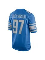 Men's Detroit Lions Aidan Hutchinson Nike Blue Players Game Jersey