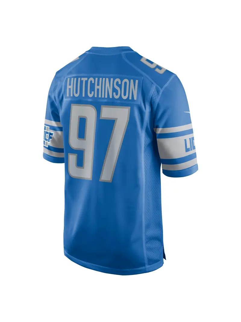 Men's Detroit Lions Aidan Hutchinson Nike Blue Players Game Jersey