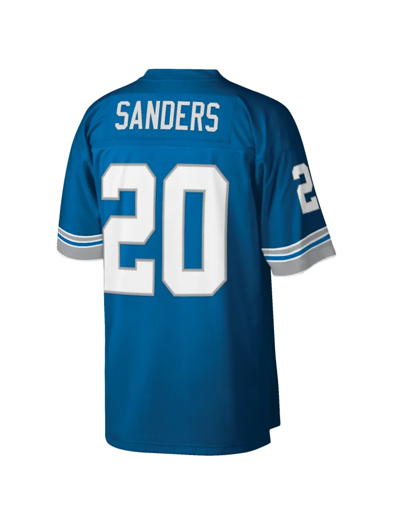 Men's Detroit Lions Barry Sanders Mitchell & Ness Blue Big & Tall 1996 Retired Player Replica Jersey