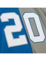 Men's Detroit Lions Barry Sanders Mitchell & Ness BlueSilver Big & Tall Split Heritage Retired Player Replica Jersey