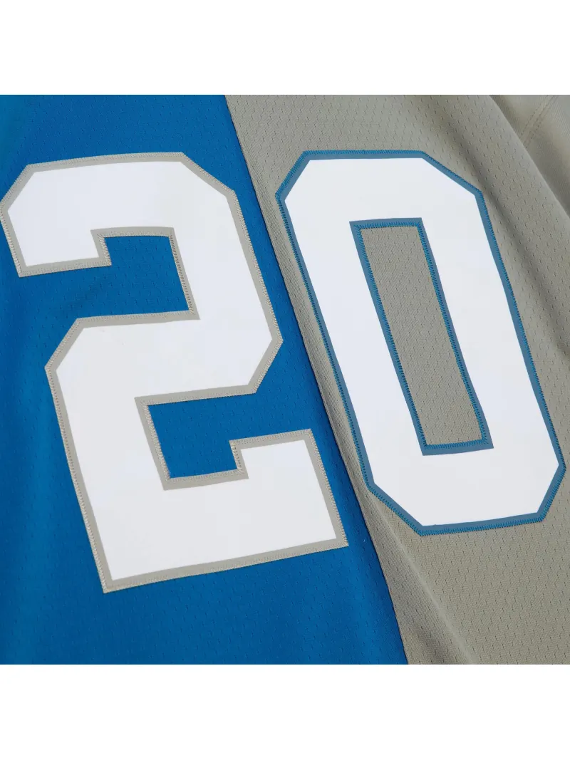 Men's Detroit Lions Barry Sanders Mitchell & Ness BlueSilver Big & Tall Split Heritage Retired Player Replica Jersey