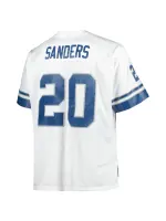 Men's Detroit Lions Barry Sanders Mitchell & Ness White Big & Tall 1996 Retired Player Replica Jersey