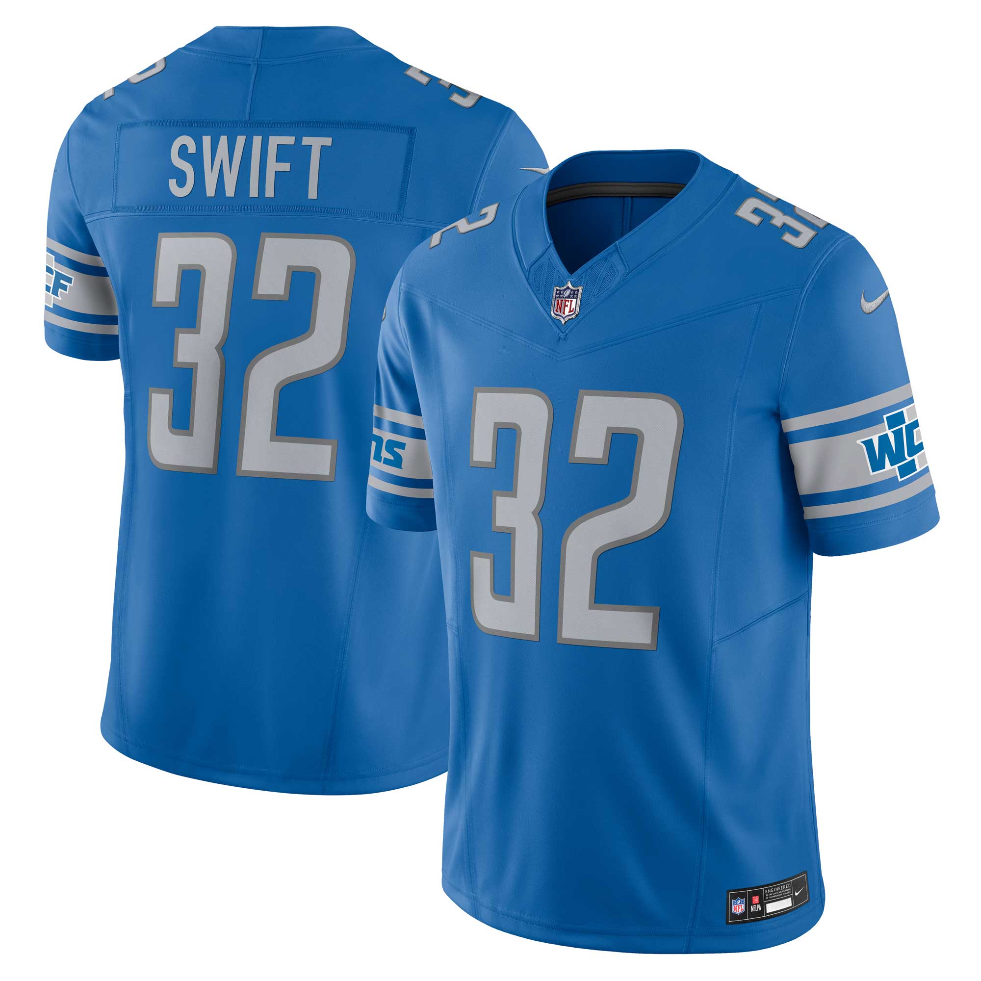 Men's Detroit Lions D'Andre Swift Nike Blue Vapor FUSE Limited Jersey
