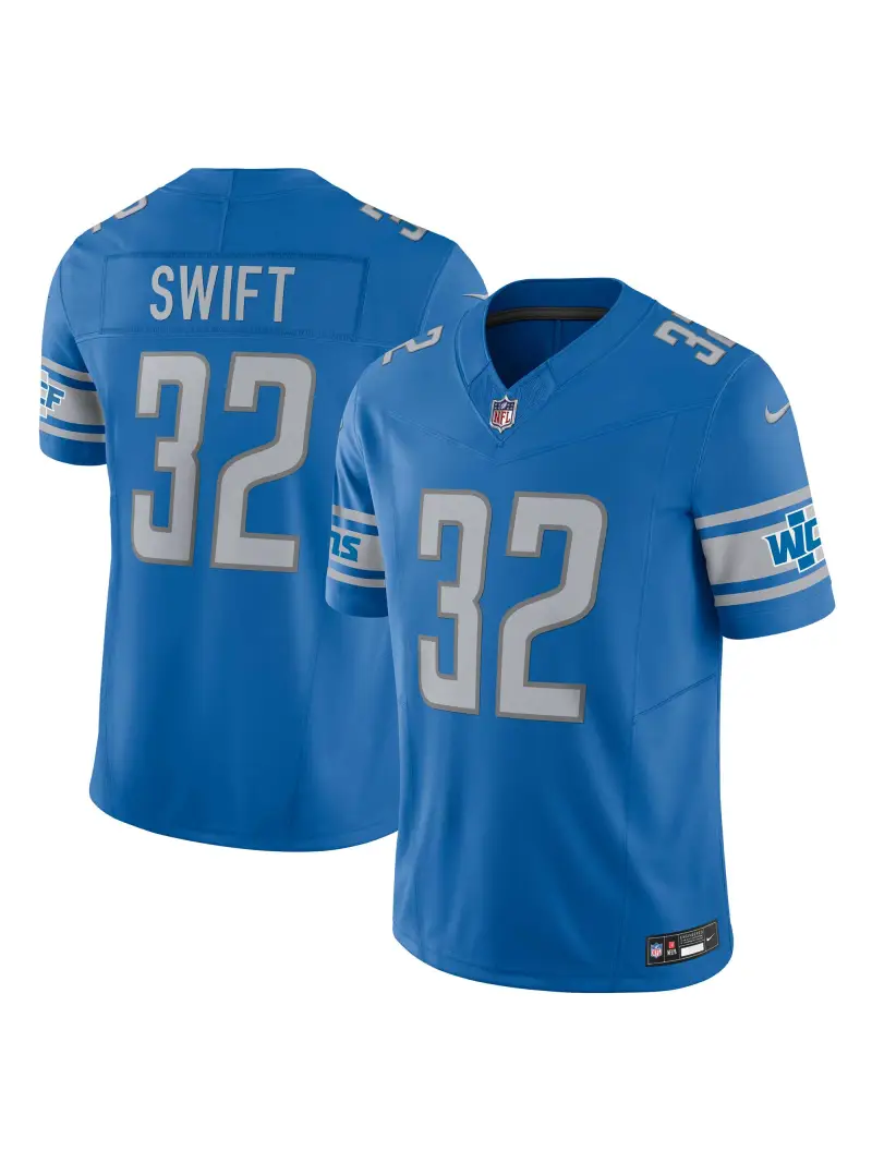 Men's Detroit Lions D'Andre Swift Nike Blue Vapor FUSE Limited Jersey