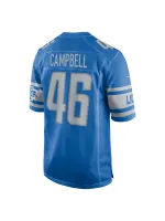 Men's Detroit Lions Jack Campbell Nike Blue 2023 NFL Draft First Round Game Jersey