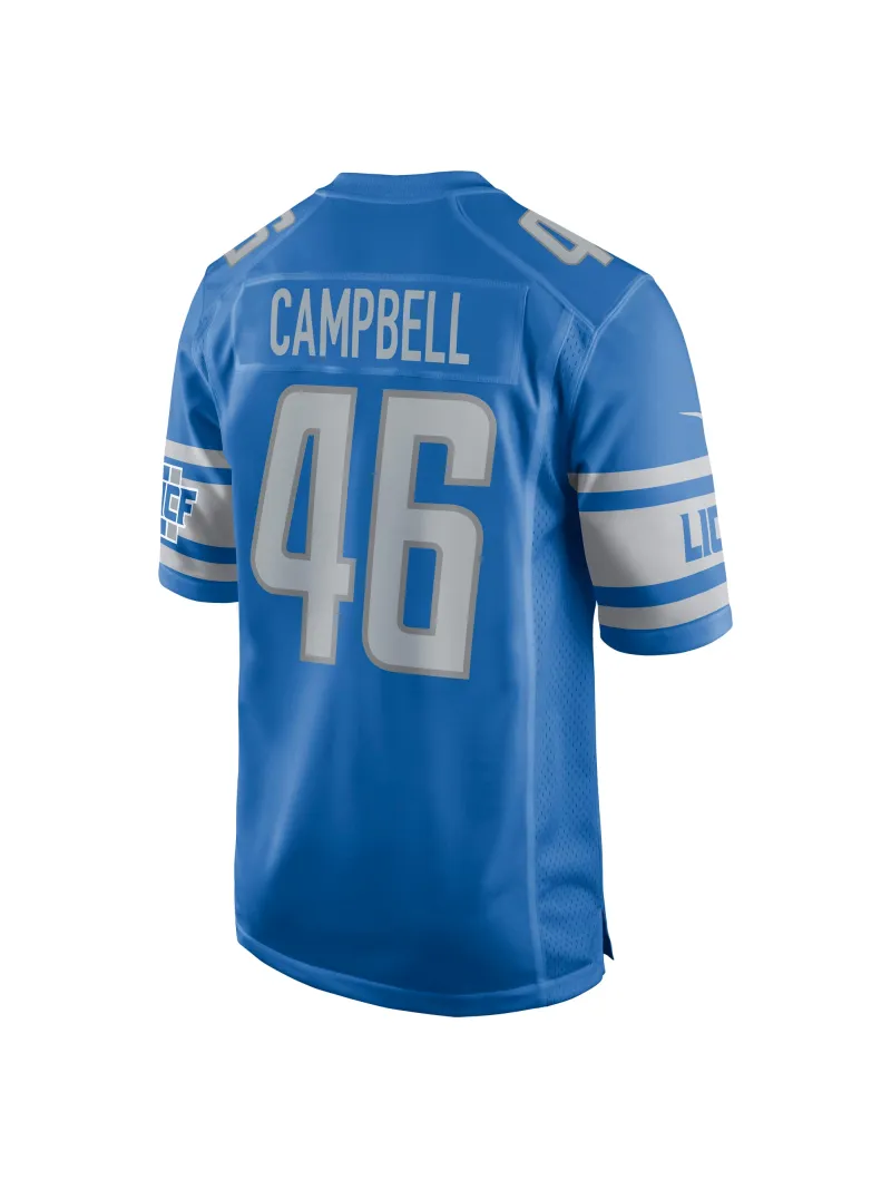 Men's Detroit Lions Jack Campbell Nike Blue 2023 NFL Draft First Round Game Jersey