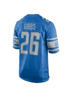 Men's Detroit Lions Jahmyr Gibbs Nike Blue 2023 NFL Draft First Round Game Jersey