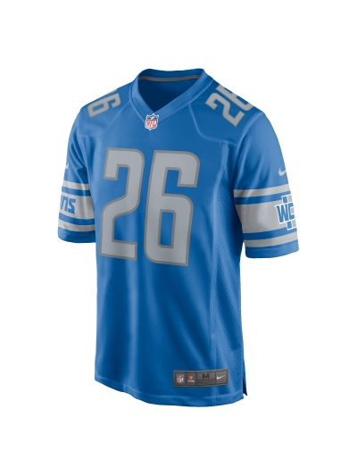 Men's Detroit Lions Jahmyr Gibbs Nike Blue 2023 NFL Draft First Round Game Jersey 02