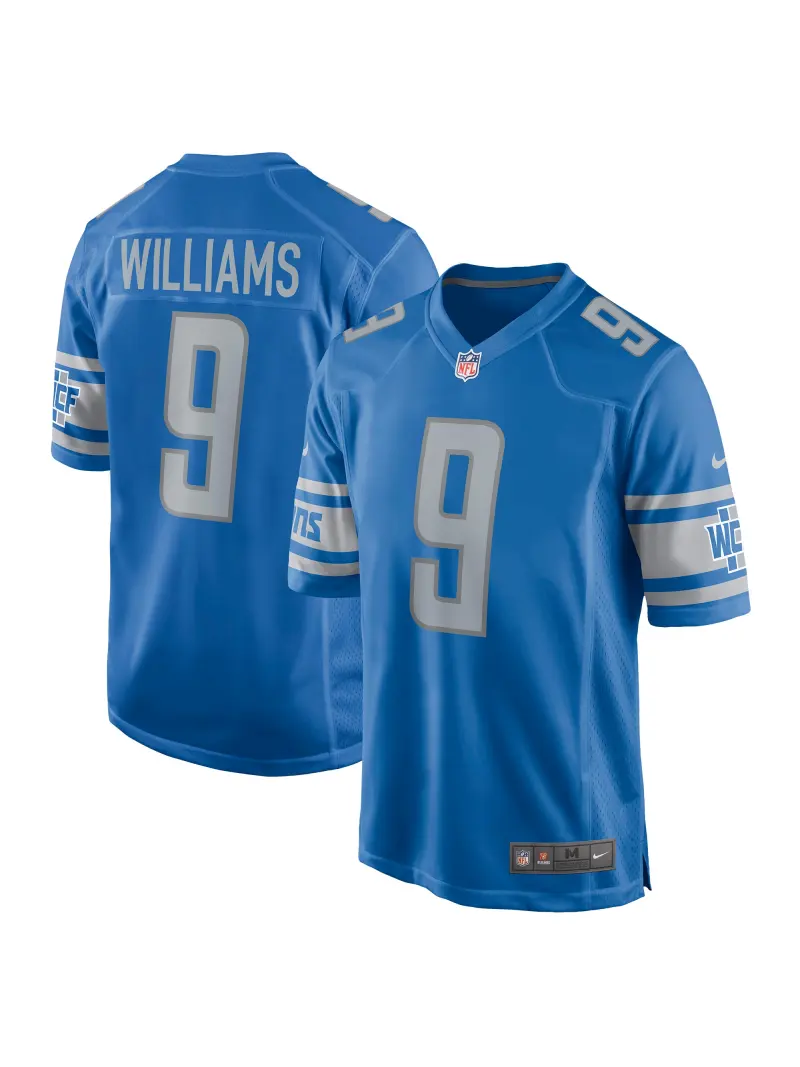 Men's Detroit Lions Jameson Williams Nike Blue Players Game Jersey