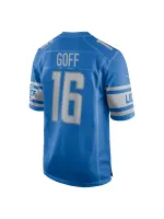 Men's Detroit Lions Jared Goff Nike Blue Players Game Jersey