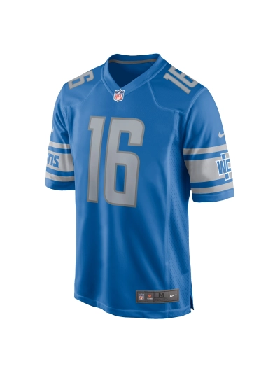 Men's Detroit Lions Jared Goff Nike Blue Players Game Jersey 02