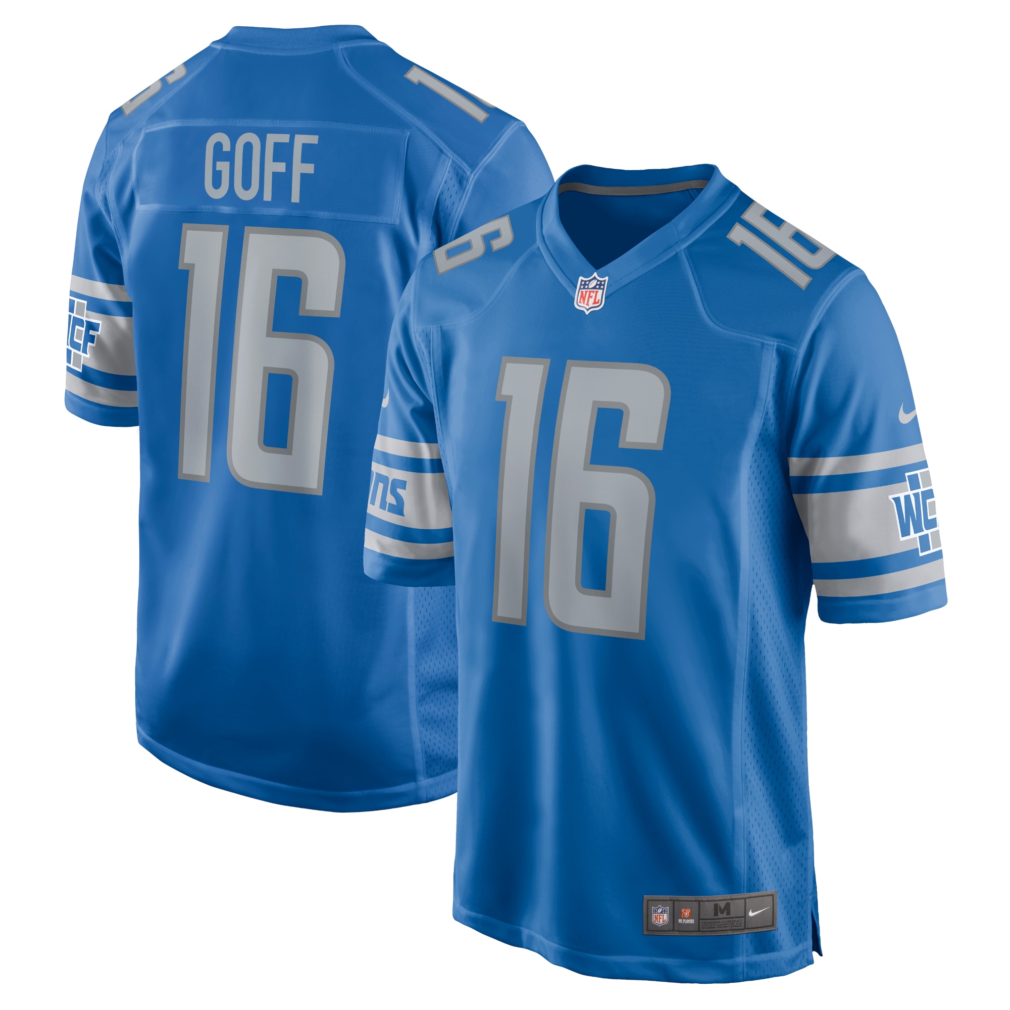 Men's Detroit Lions Jared Goff Nike Blue Players Game Jersey