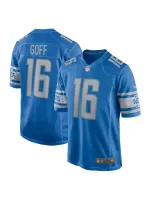 Men's Detroit Lions Jared Goff Nike Blue Players Game Jersey