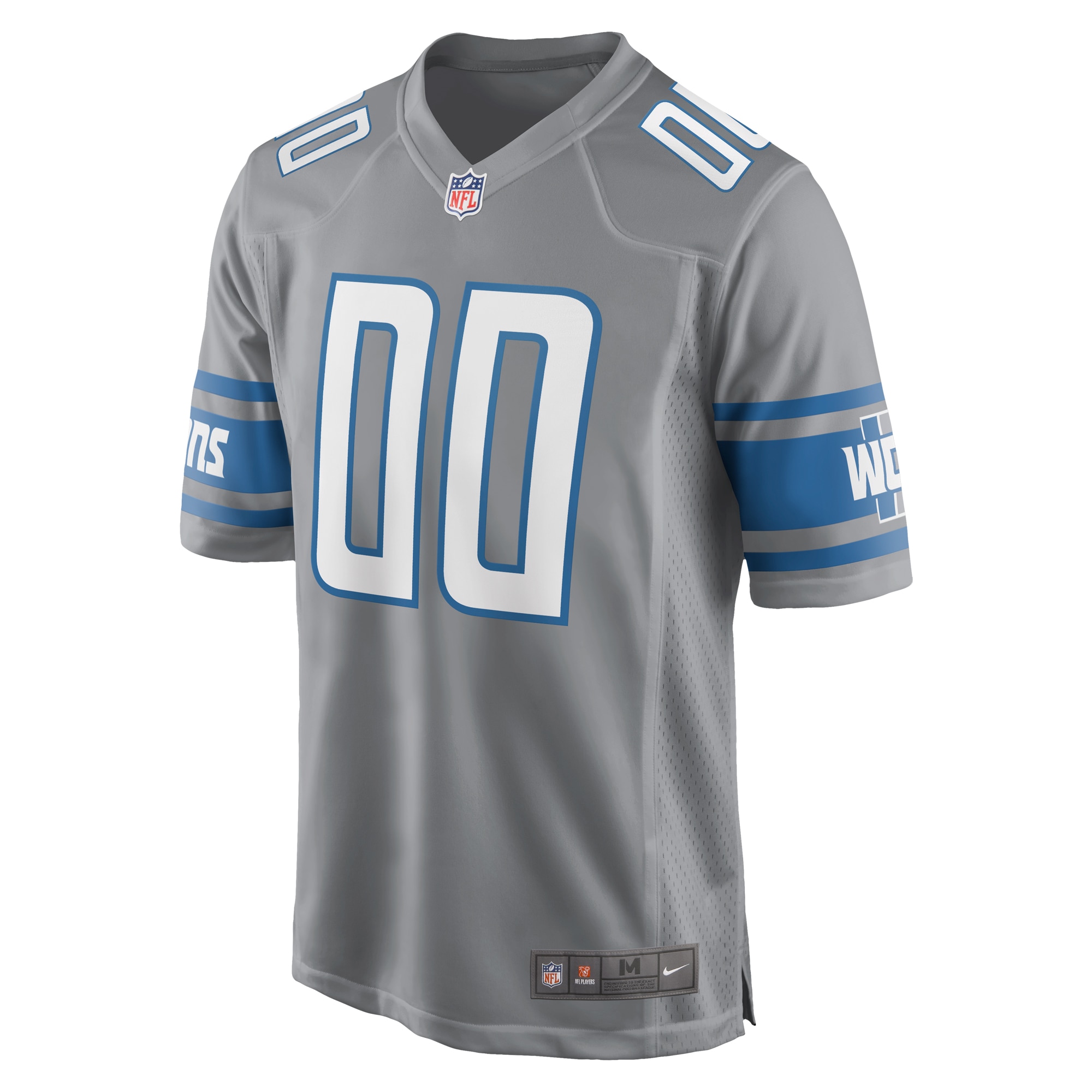 Men's Detroit Lions Nike Gray Alternate Custom Game Jersey