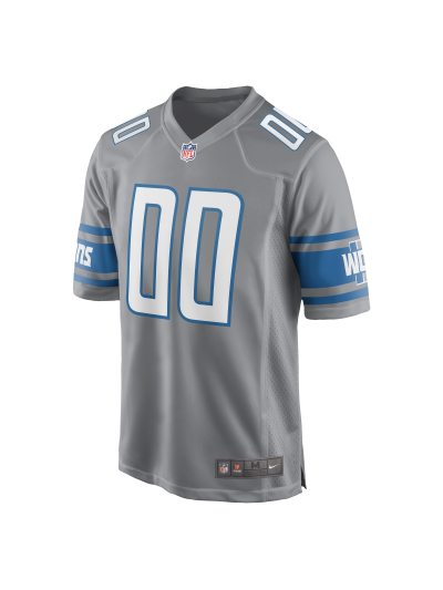 Men's Detroit Lions Nike Gray Alternate Custom Game Jersey 02