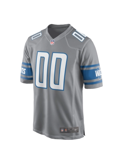 Men's Detroit Lions Nike Gray Alternate Custom Game Jersey 02