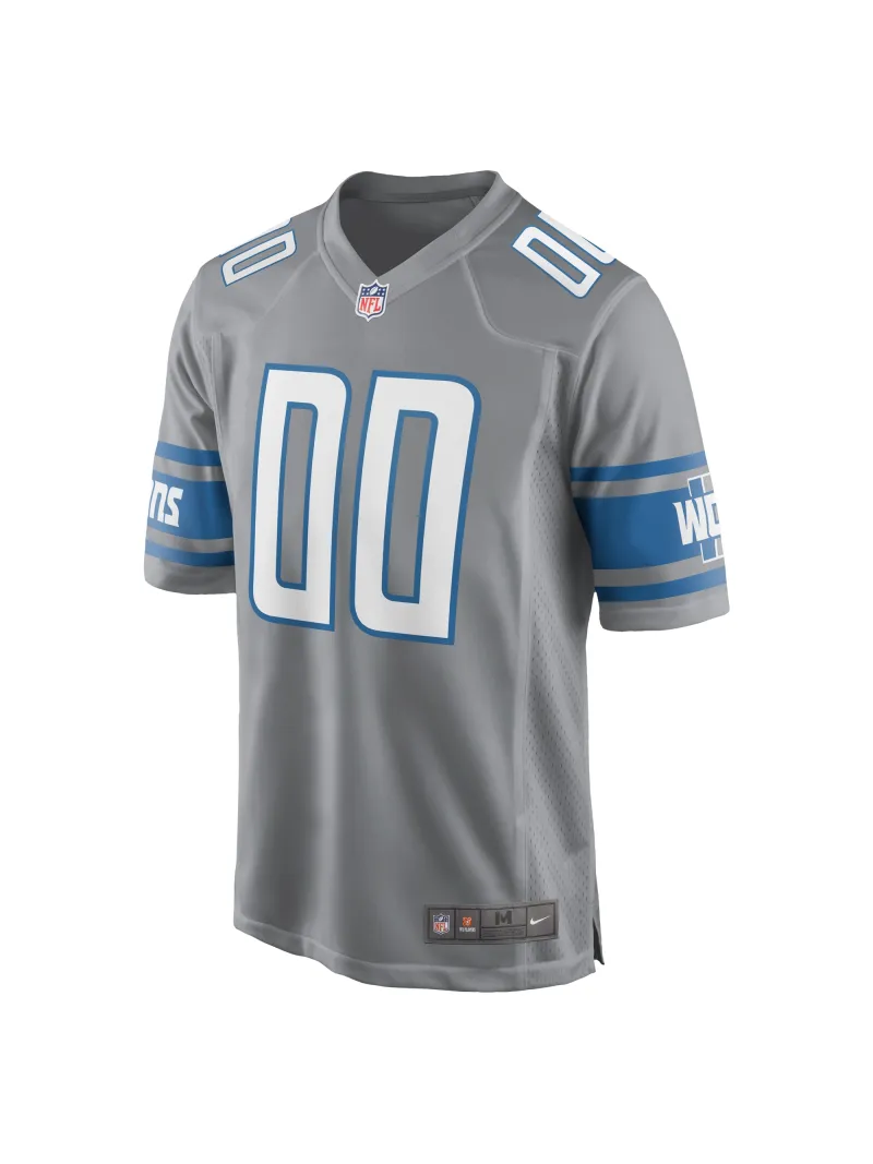 Men's Detroit Lions Nike Gray Alternate Custom Game Jersey
