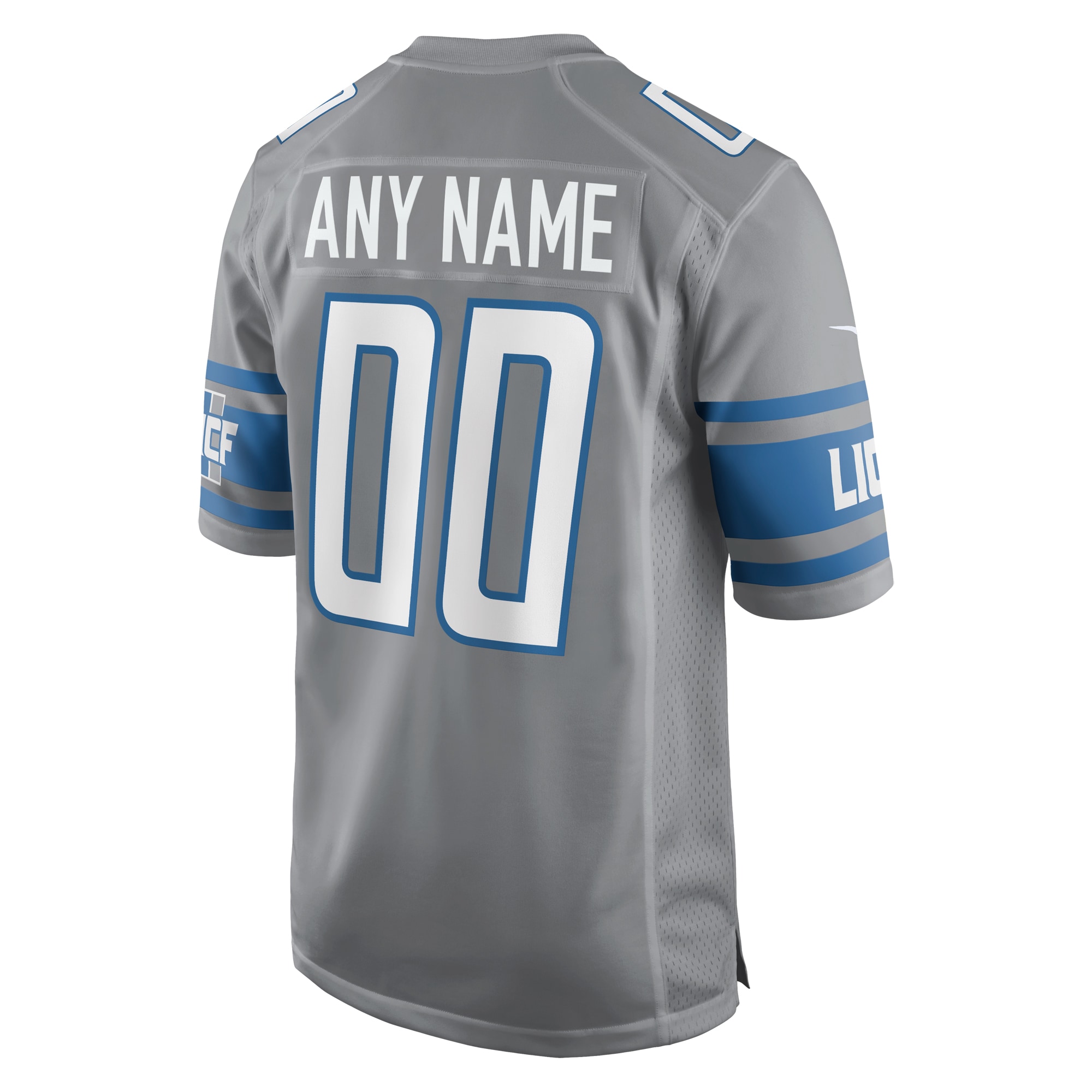 Men's Detroit Lions Nike Gray Alternate Custom Game Jersey