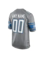 Men's Detroit Lions Nike Gray Alternate Custom Game Jersey