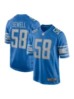 Men's Detroit Lions Penei Sewell Nike Blue Game Jersey